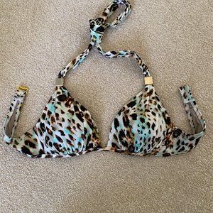 Victoria's Secret Leopard Print Bikini Top - S